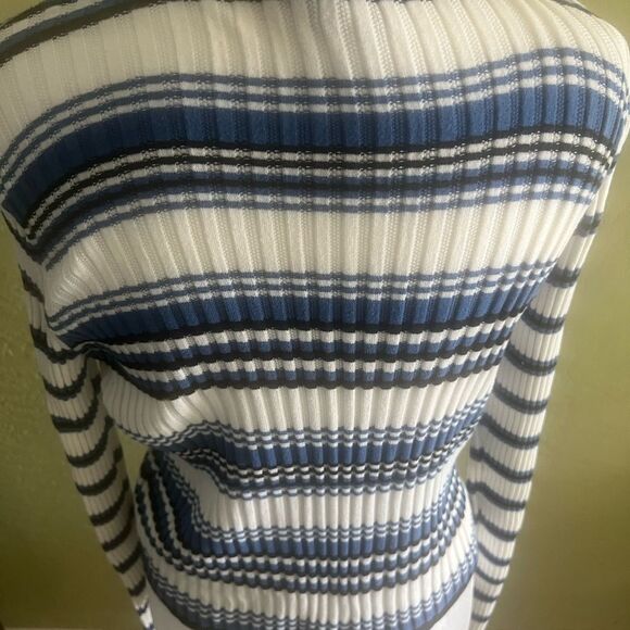 Express Blue and Black Striped Sweater - Picture 3 of 5